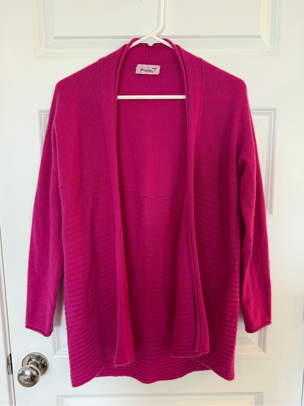 Fuchsia 100% Cashmere Cardigan